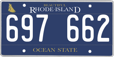 RI license plate 697662