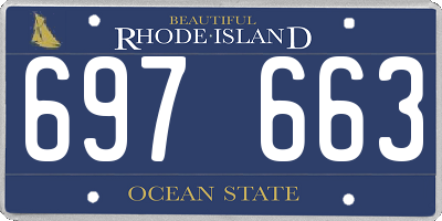 RI license plate 697663