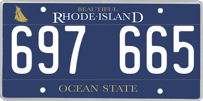 RI license plate 697665