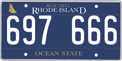 RI license plate 697666