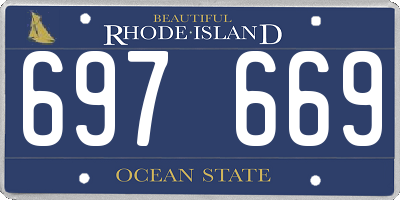 RI license plate 697669