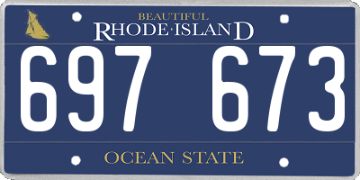 RI license plate 697673