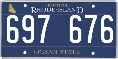 RI license plate 697676