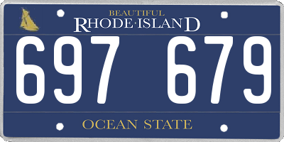 RI license plate 697679