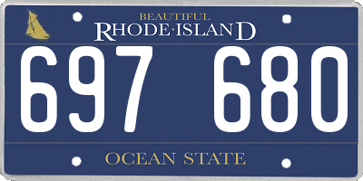 RI license plate 697680