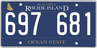 RI license plate 697681