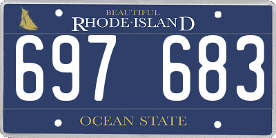RI license plate 697683