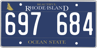 RI license plate 697684