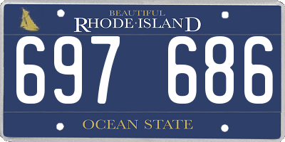 RI license plate 697686