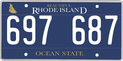 RI license plate 697687