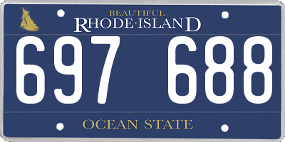 RI license plate 697688