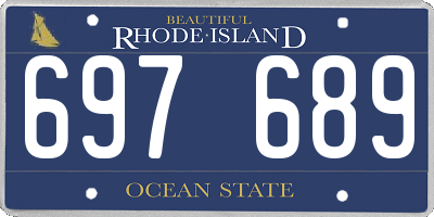 RI license plate 697689