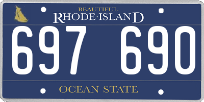 RI license plate 697690