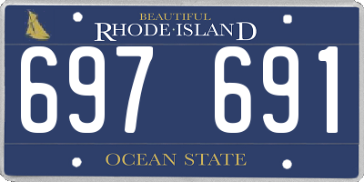 RI license plate 697691