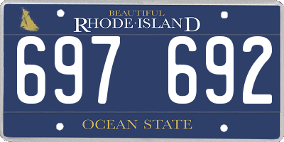 RI license plate 697692