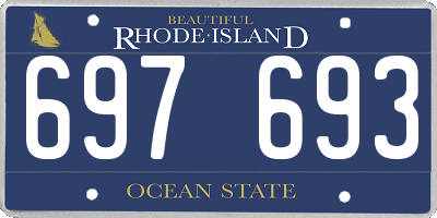 RI license plate 697693