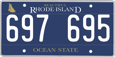 RI license plate 697695