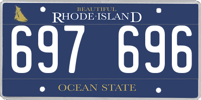 RI license plate 697696