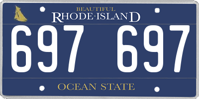RI license plate 697697