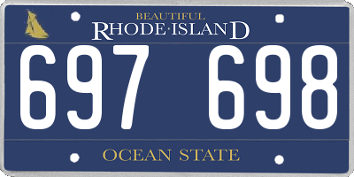 RI license plate 697698