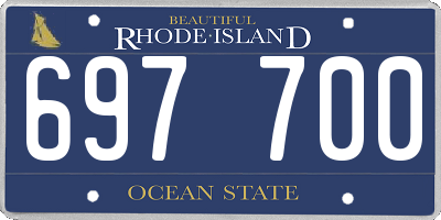 RI license plate 697700