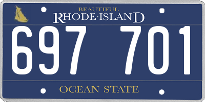 RI license plate 697701