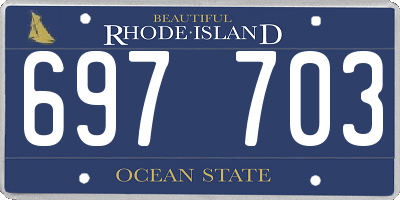 RI license plate 697703