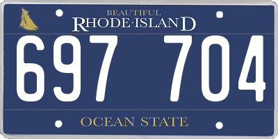 RI license plate 697704