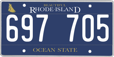 RI license plate 697705