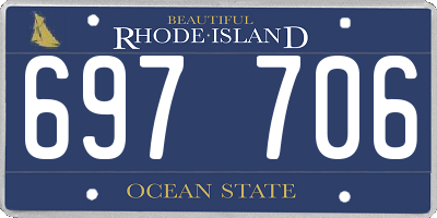 RI license plate 697706