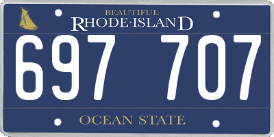 RI license plate 697707