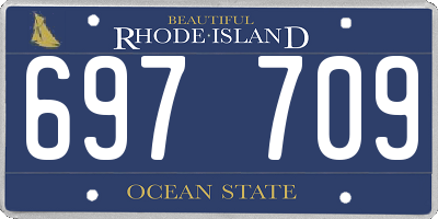 RI license plate 697709