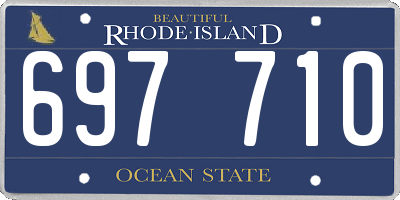 RI license plate 697710