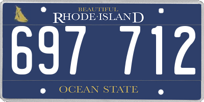 RI license plate 697712