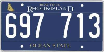 RI license plate 697713