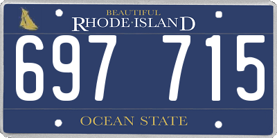 RI license plate 697715