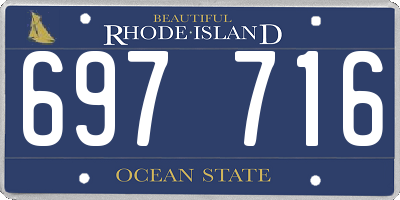 RI license plate 697716