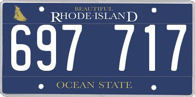 RI license plate 697717