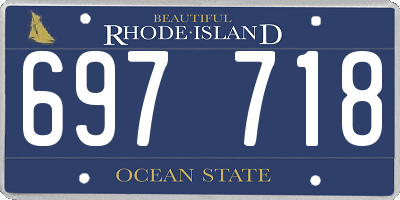 RI license plate 697718