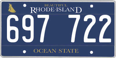 RI license plate 697722