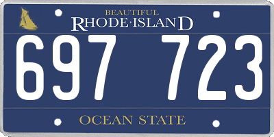 RI license plate 697723