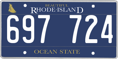 RI license plate 697724