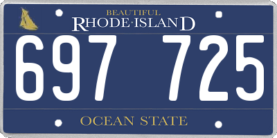 RI license plate 697725