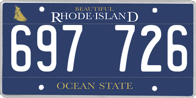 RI license plate 697726