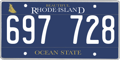 RI license plate 697728
