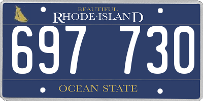 RI license plate 697730