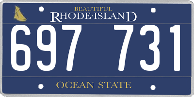 RI license plate 697731