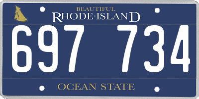 RI license plate 697734