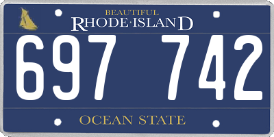 RI license plate 697742
