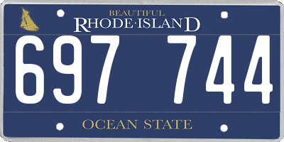 RI license plate 697744